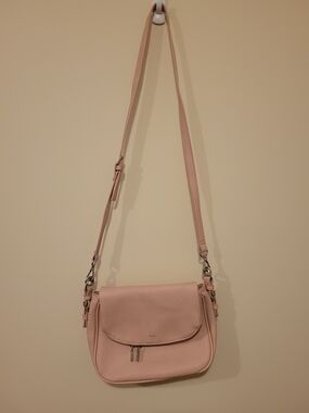 New Women's Colab Vegan Blush Pink Leather Crossbody Handbag